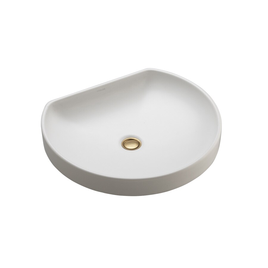 KOHLER Honed White Vessel Sink at