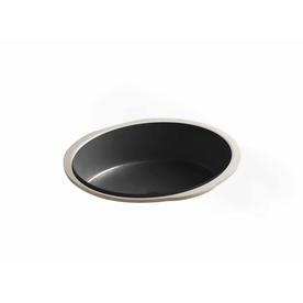 Black Undermount Bathroom Sinks At Lowes Kohler Verticyl Black Undermount Oval Bathroom Sink With Overflow