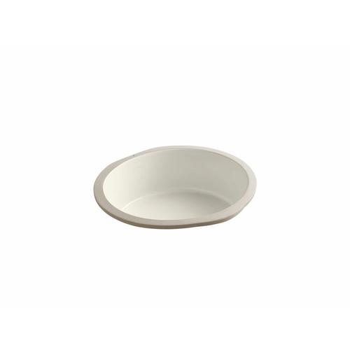 KOHLER Verticyl Almond Undermount Round Bathroom Sink with Overflow