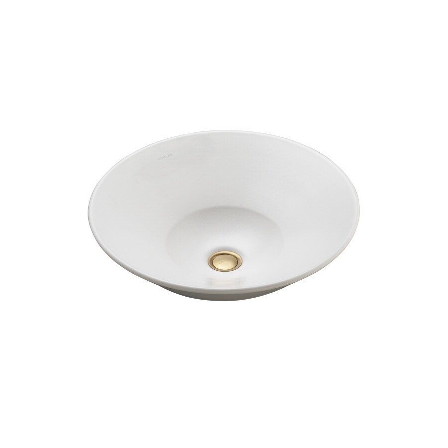 KOHLER Honed White Vessel Sink at