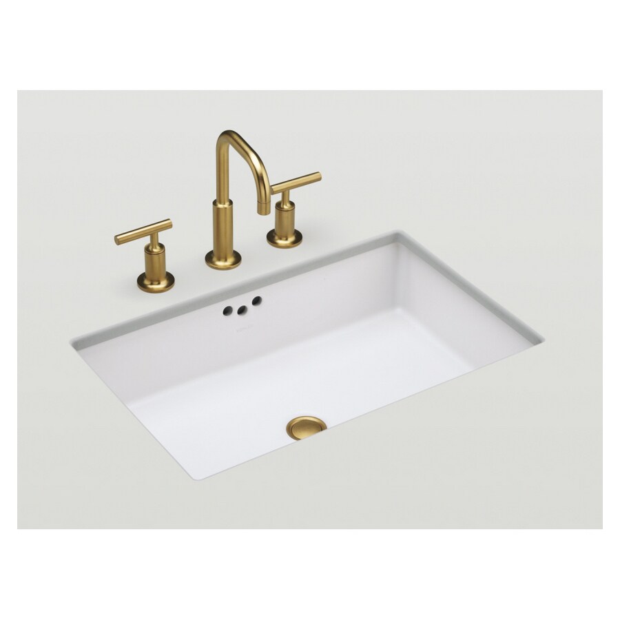 KOHLER Kathryn Honed White Undermount Bath Sink in the Bathroom Sinks