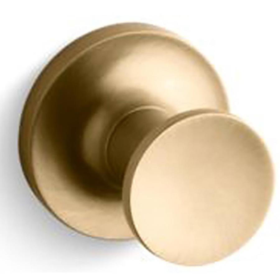 KOHLER Purist Single Hook Vibrant Moderne Brushed Gold Towel Hook in