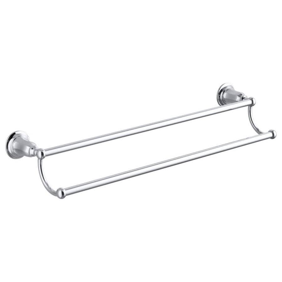 KOHLER Kelston 24-in Double Polished Chrome Wall Mount Double Towel Bar