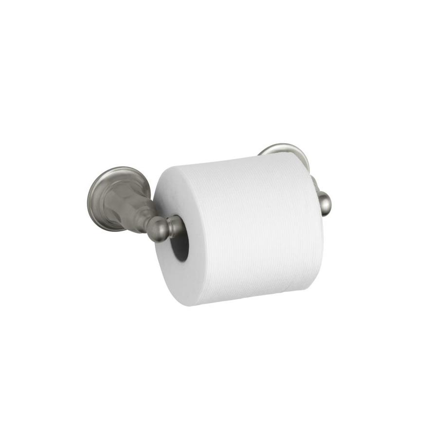 KOHLER Kelston Vibrant Brushed Nickel Wall Mount Springloaded Toilet