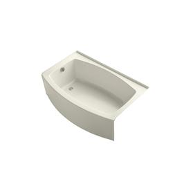 Kohler Expanse Bathtubs At Lowes Kohler Expanse 60 In Biscuit Acrylic Rectangular Left Hand Drain Alcove Bathtub