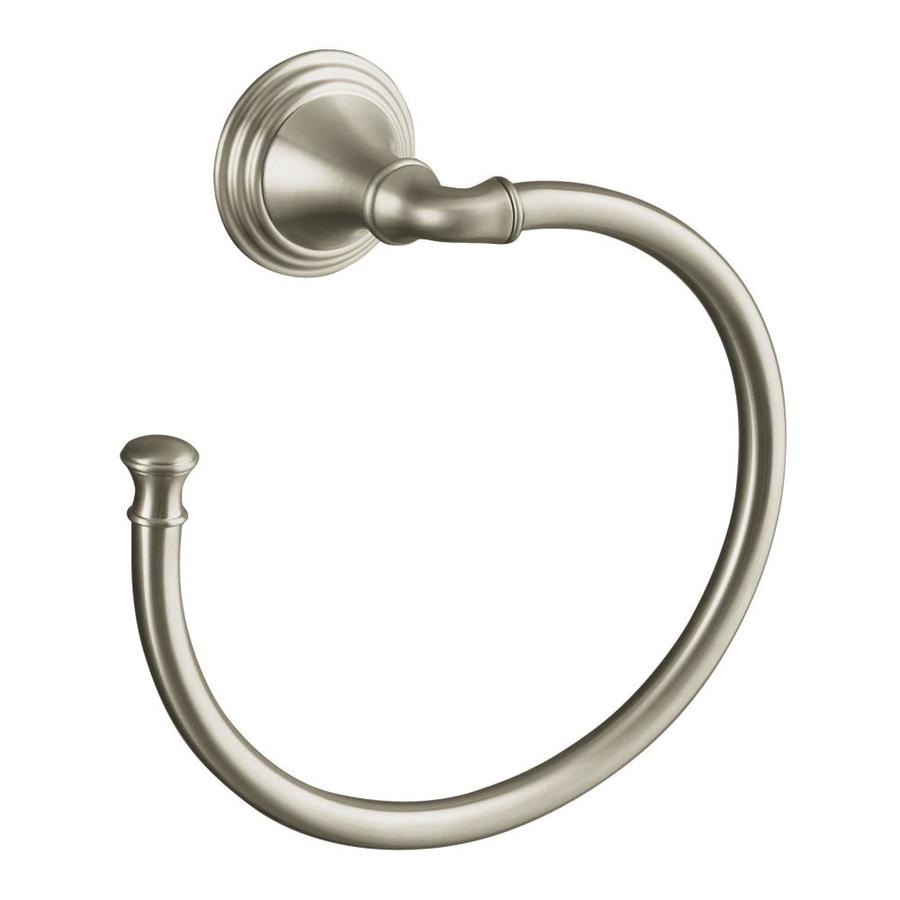 KOHLER Devonshire Vibrant Brushed Nickel Wall Mount Towel Ring in the
