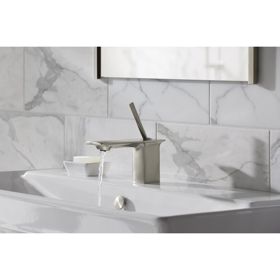 KOHLER Stance Brushed Nickel Single Hole 1-handle Bathroom Sink Faucet ...