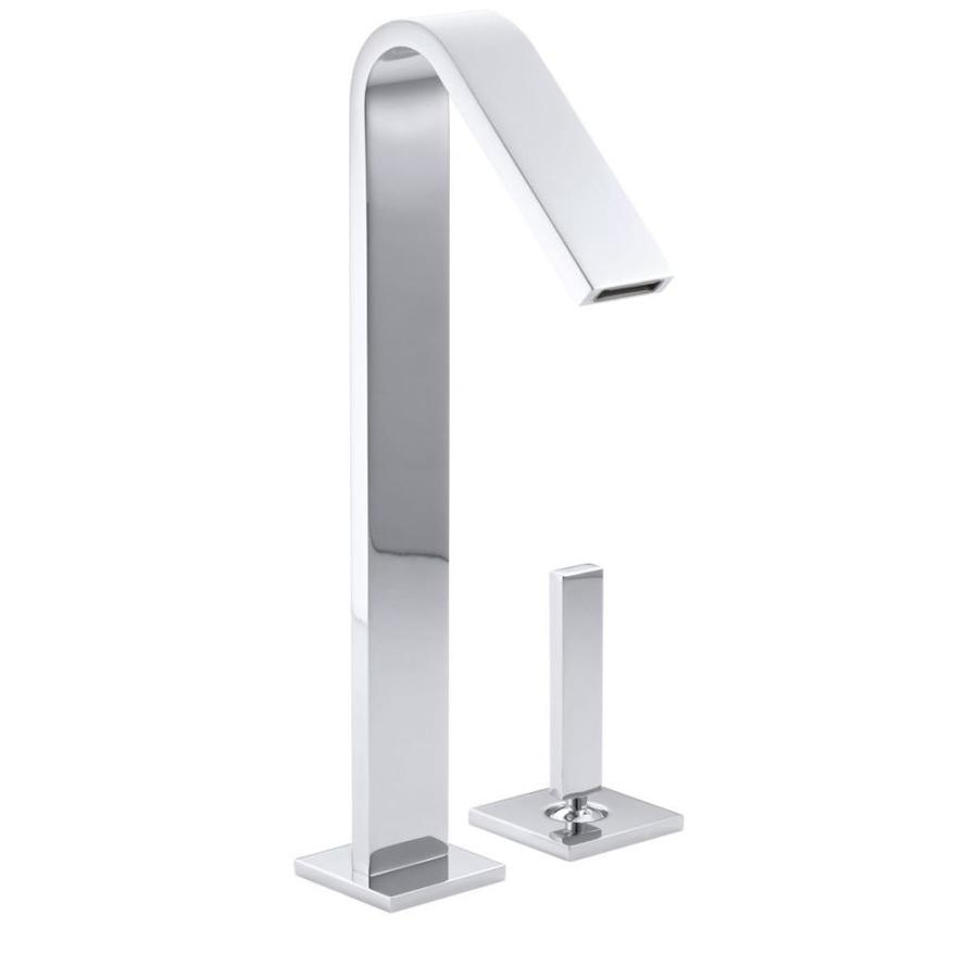 KOHLER Loure Polished Chrome 1-handle 2-hole WaterSense Bathroom Sink Faucet with Drain