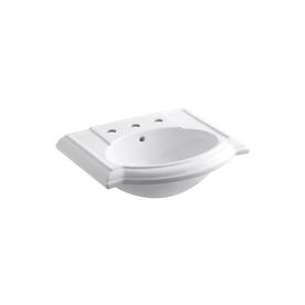... 24.13-in L x 19.75-in W White Vitreous China Oval Pedestal Sink Top