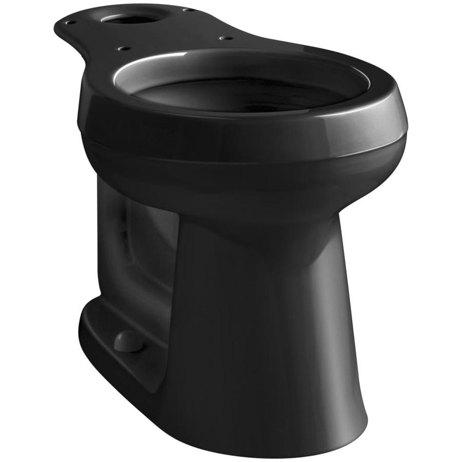 KOHLER Cimarron Black Black Round Chair Height Toilet Bowl at