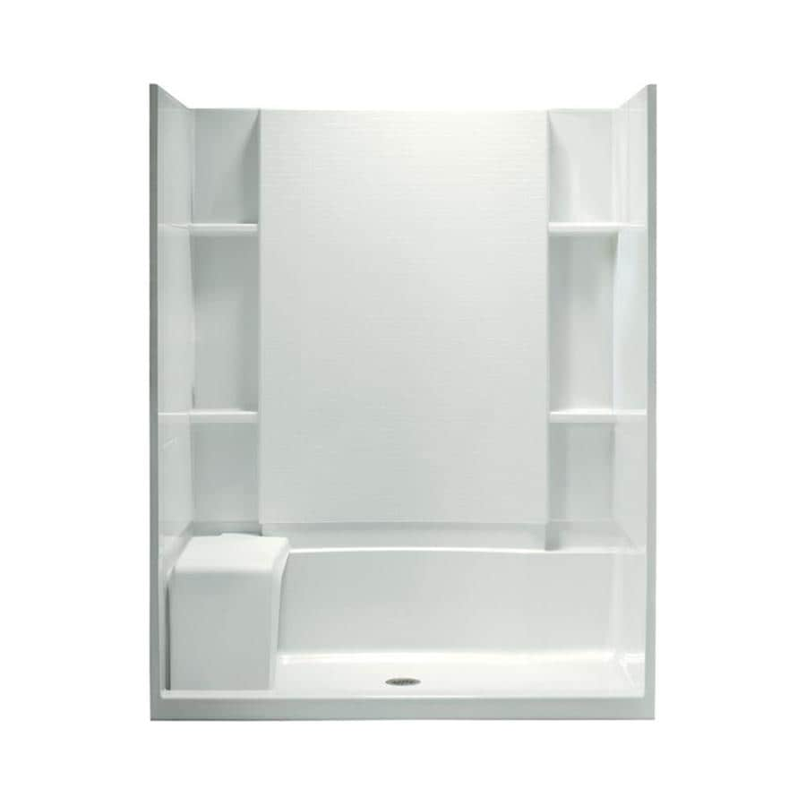 Sterling Accord White 4-Piece Alcove Shower Kit (Common: 36-in x 60-in; Actual: 36-in x 60-in ...