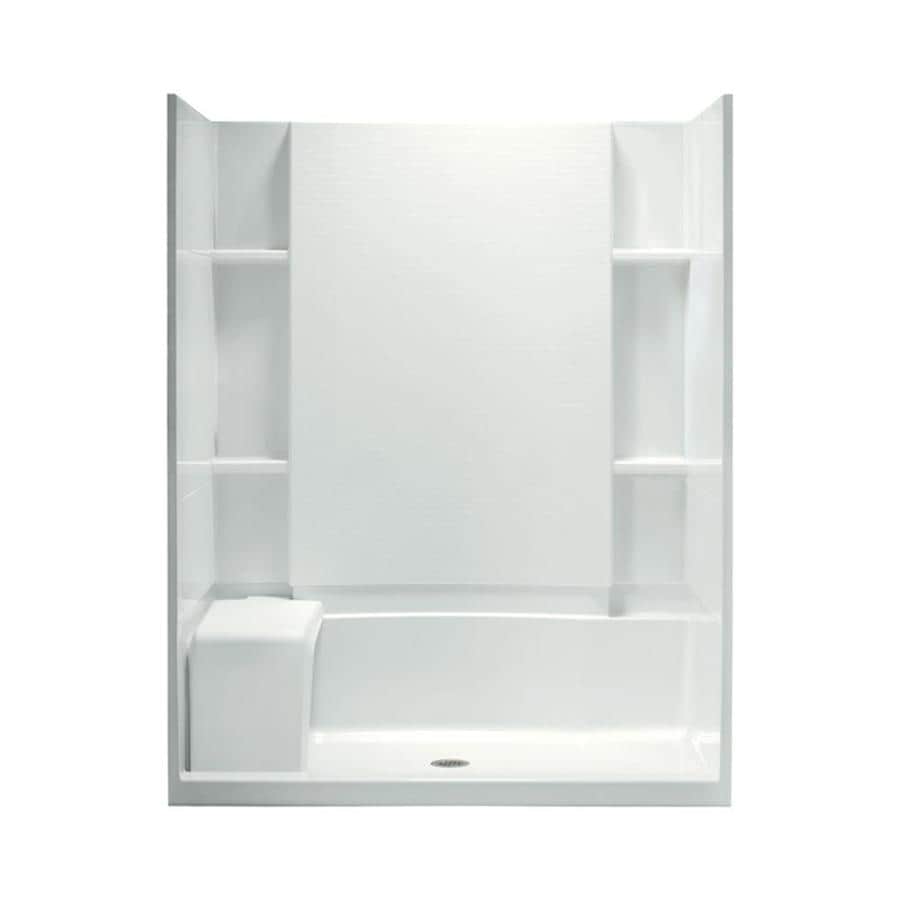 Sterling Accord White 4-Piece Alcove Shower Kit (Common: 36-in x 60-in; Actual: 36-in x 60-in 