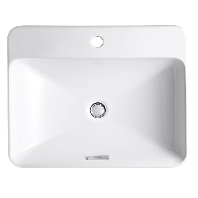 Kohler Vox White Drop In Rectangular, Kohler Vox White Drop In Rectangular Bathroom Sink With Overflow Drain