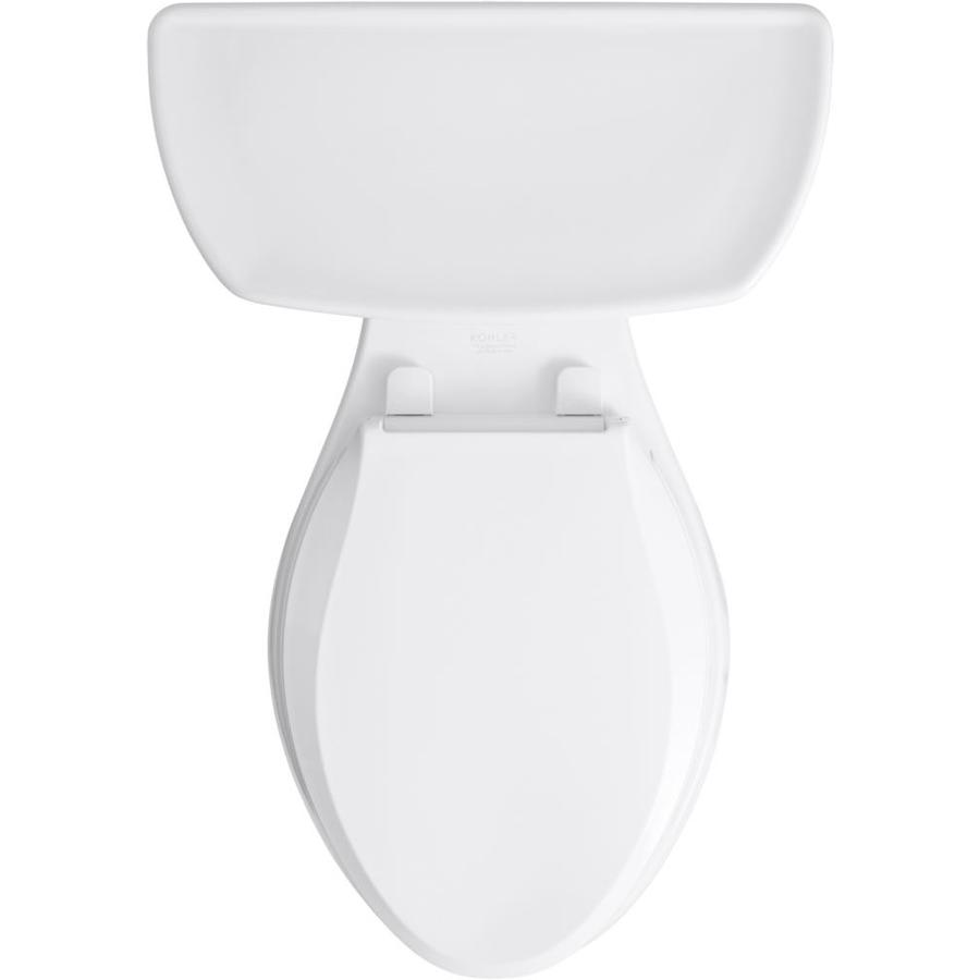 KOHLER Wellworth White WaterSense Elongated Standard Height 2Piece Toilet 12in RoughIn Size