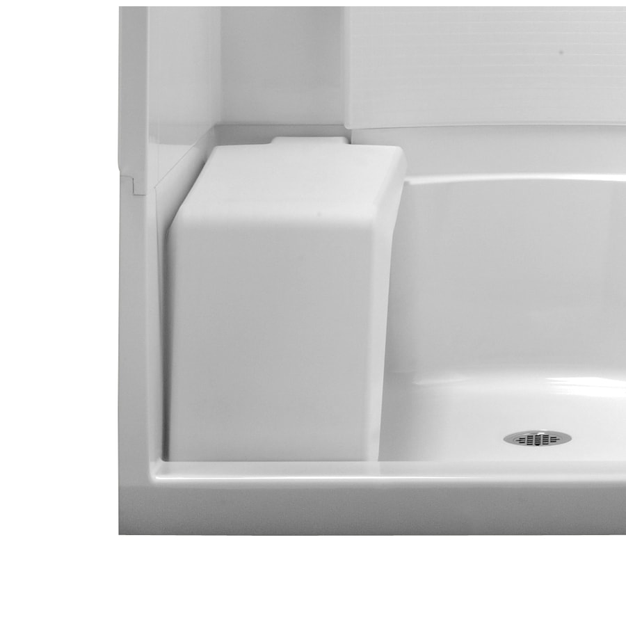 Sterling White Plastic Freestanding Shower Seat at