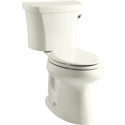 KOHLER Highline Biscuit WaterSense Elongated Comfort Height 2Piece Toilet 14in RoughIn Size