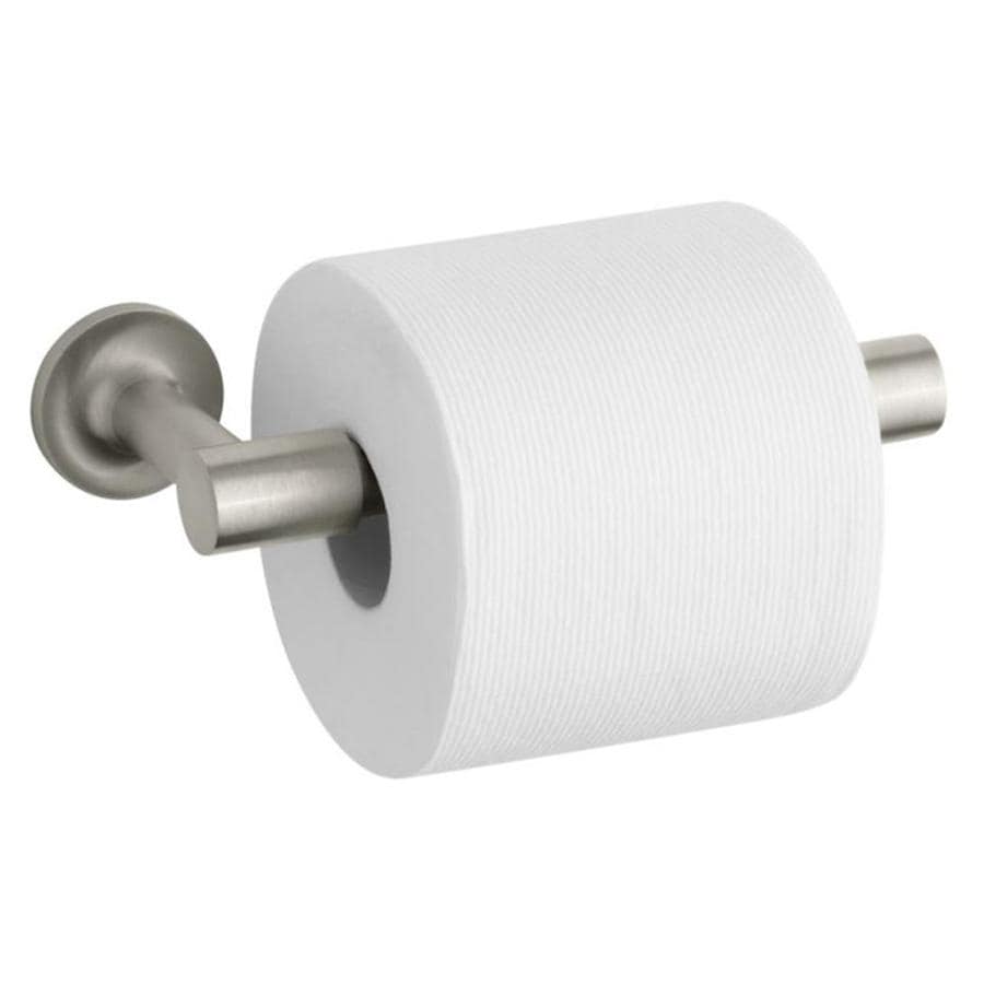 KOHLER Purist Vibrant Brushed Nickel Surface Mount Pivot Toilet Paper ...