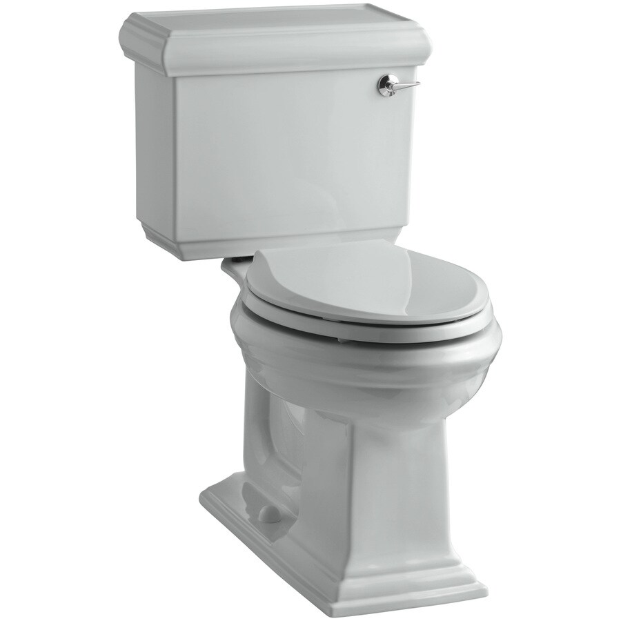 KOHLER 3816-RA-95 Memoirs Ice Grey 1.28-GPF (4.85-LPF) 12-in Rough-In WaterSense Elongated 2-Piece Comfort Height Toilet
