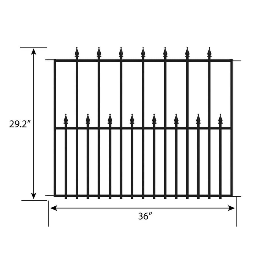 No Dig Empire Empire 2.42-ft H x 3.15-ft W Black Steel Pressed Point ...