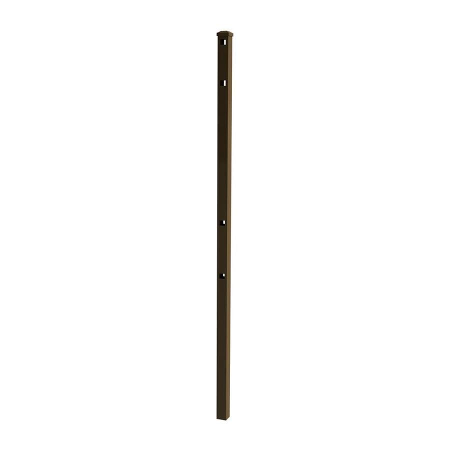 Ironcraft (Common: 2-in x 2-in x 6-ft; Actual: 2-in x 2-in x 6-ft) Chatham Bronze Powder Coat Aluminum Fence Line Post