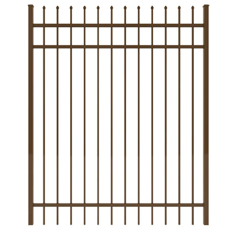 Ironcraft (Common: 6-ft x 5-ft; Actual: 6-ft x 4.92-ft) Orleans Bronze Powder-Coated Aluminum Post-and-Rail Pressed-Point Decorative Metal Fence Gate