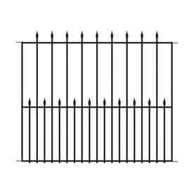 No Dig Powder-Coated Steel Fence Panel (Common: 40-in x 49-in; Actual: 39.98-in x 48.98-in)
