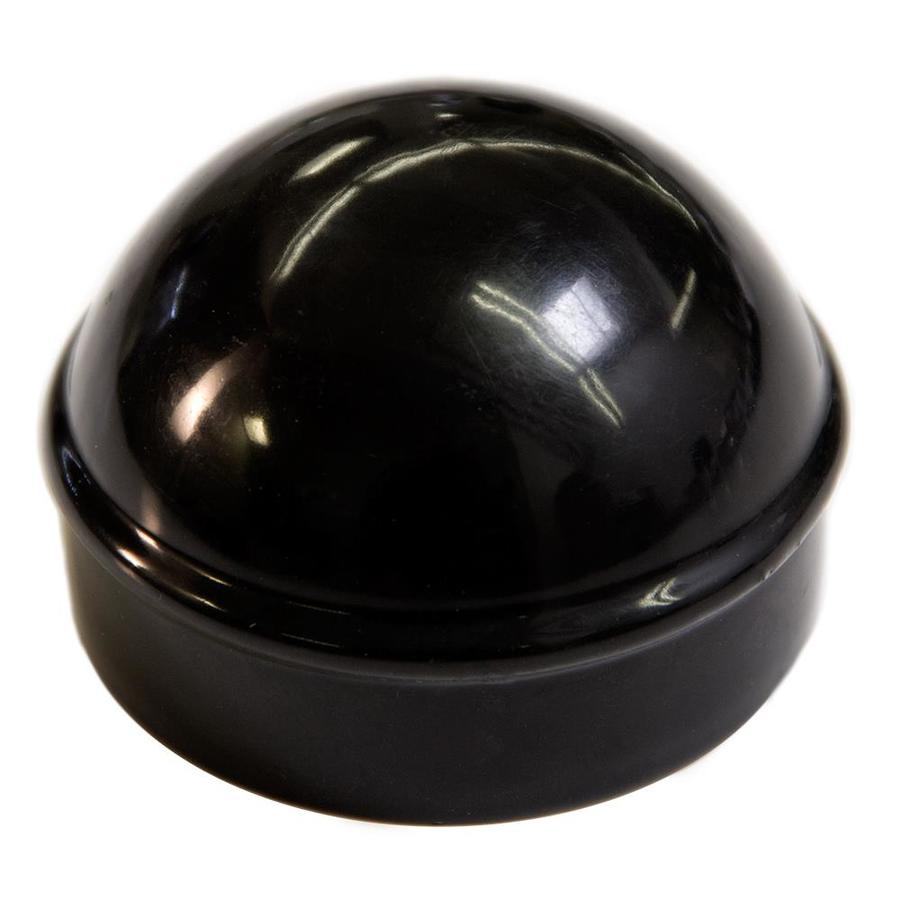 YARDLINK 662633 3-in W x 2-in L Black Metal Chain-link fence Dome cap - Fits Common Post Measurement: 2-3/8-in x 2-3/8-in