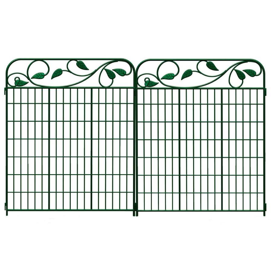 No Dig Actual 3 64 Ft X 2 95 Ft Wire Garden Fence Green Steel