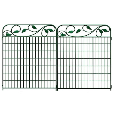 No Dig Actual 3 64 Ft X 2 95 Ft Wire Garden Fence Green Steel