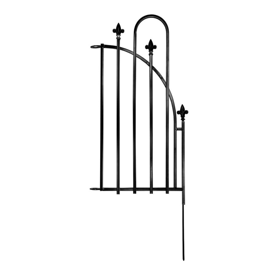 Shop No Dig Black Steel Decorative Metal Fence Panel at Lowes.com