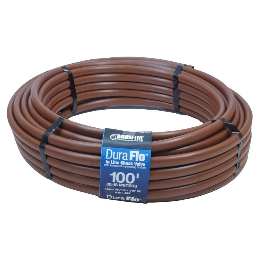 Agrifim 17mm x 100ft Polyethylene Drip Irrigation Emitter Tubing at