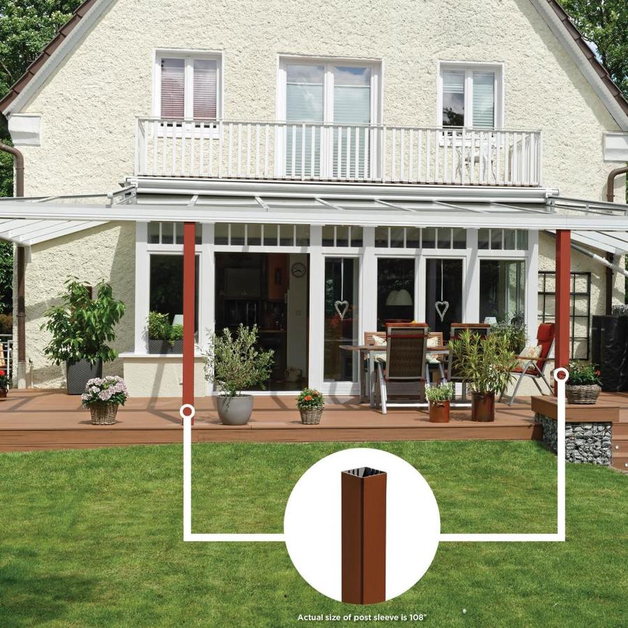 Trex 441085 (Fits Common Post Measurement: 4-in X 4-in; Actual: 4.45-in x 4.45-in x 108-in) Transcend Fire Pit Composite Deck Post Sleeve