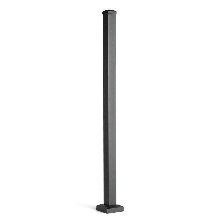 Trex Signature Railing 2.5-in x 2.5-in x 3-1/4-ft Charcoal Black Aluminum Deck Post