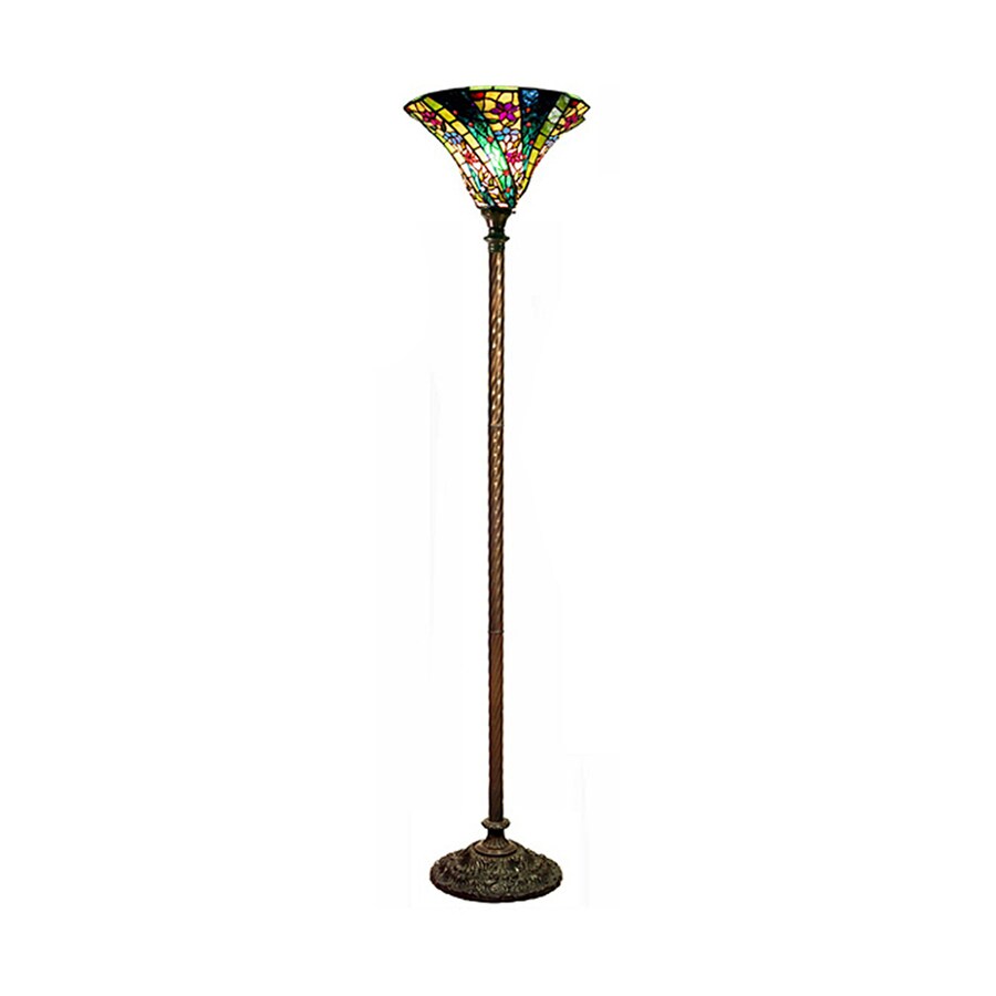 Home Accessories Inc Green Wave 72 In Green Torchiere Floor Lamp