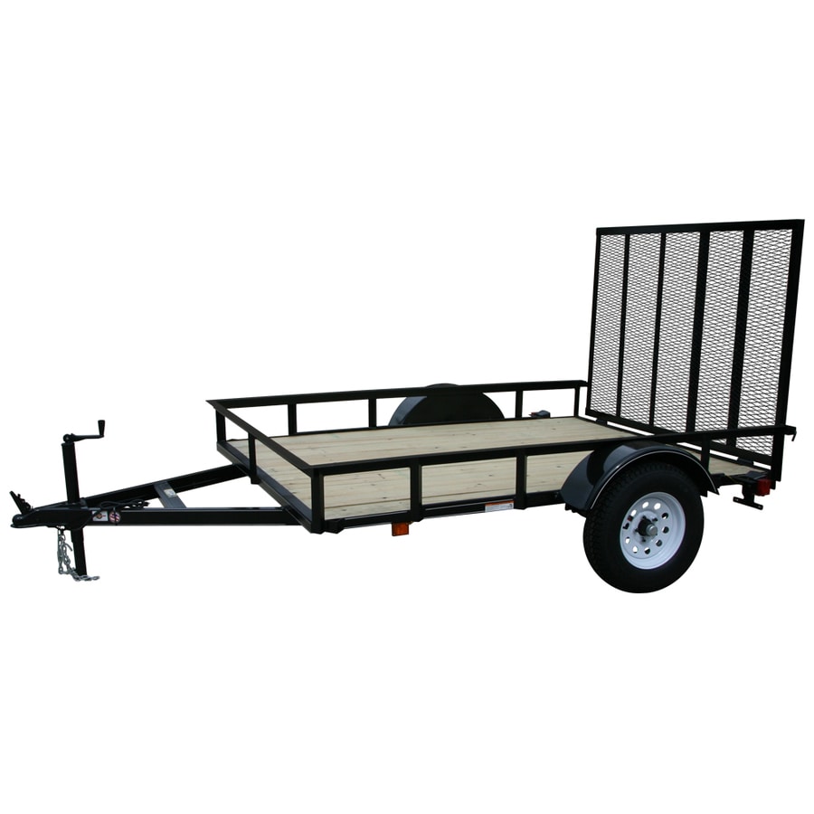 Carry-On Trailer 5-ft x 8-ft Treated Lumber Utility Trailer with Ramp ...