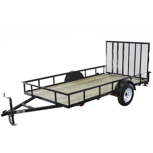 Carry-On Trailer 6-ft x 12-ft Treated Lumber Utility Trailer with Ramp ...