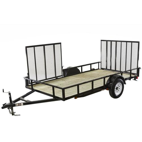 Carry-On Trailer 6-ft x 12-ft Treated Lumber Utility Trailer with Ramp ...