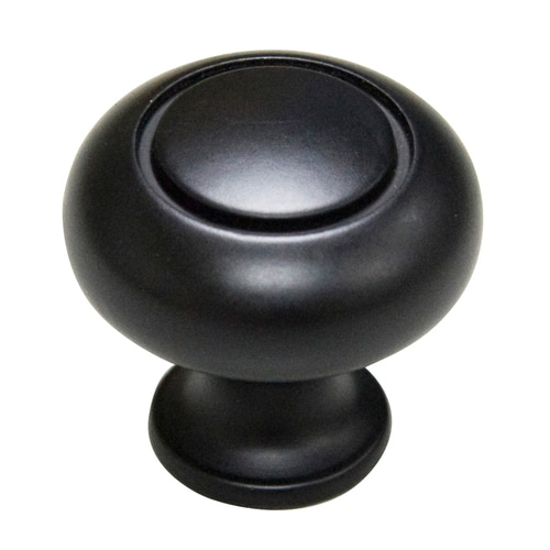 Gatehouse 1.25-in Matte Black Round Contemporary Cabinet Knob in the ...