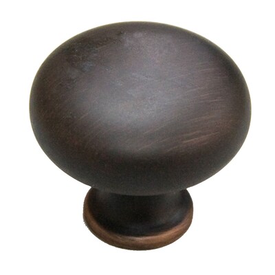 1.2-in aged bronze mushroom traditional cabinet knob