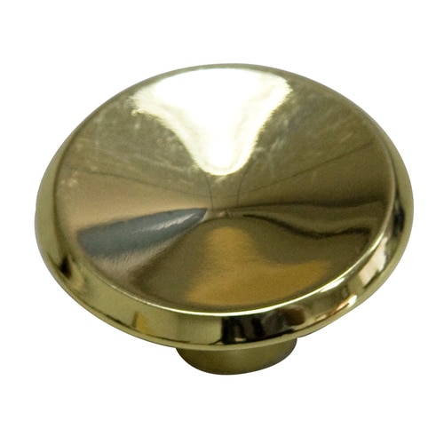 allen + roth 1.45in Polished Brass Round Modern Knob in the