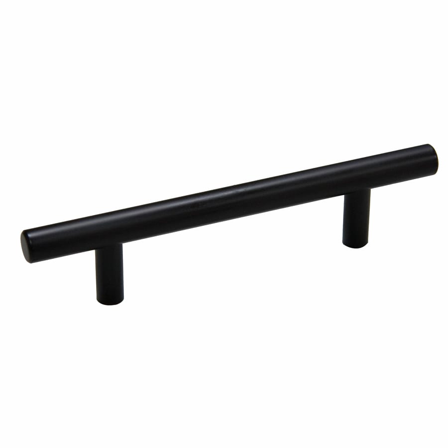 Shop Style Selections 96mm Center To Center Matte Black Cabinet Pull At   654880011276 