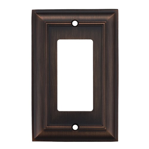allen + roth 1Gang Oil Rubbed Bronze Decorator Rocker Metal Wall Plate