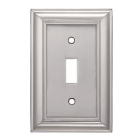 allen + roth Cosgrove 1-Gang Satin nickel Single Toggle Wall Plate