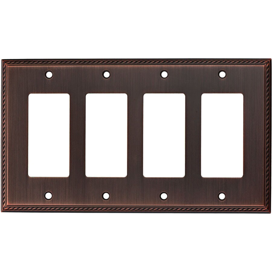 Allen Roth 4 Gang Oil Rubbed Bronze Decorator Wall Plate - Allen Roth Oil Rubbed Bronze Wall Plates Allen Roth 4 Gang Oil Rubbed Bronze Decorator Wall Plate - Allen Roth Oil Rubbed Bronze Wall Plates