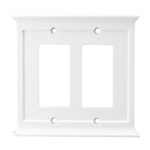 allen + roth 2Gang White Decorator Wall Plate in the Wall Plates