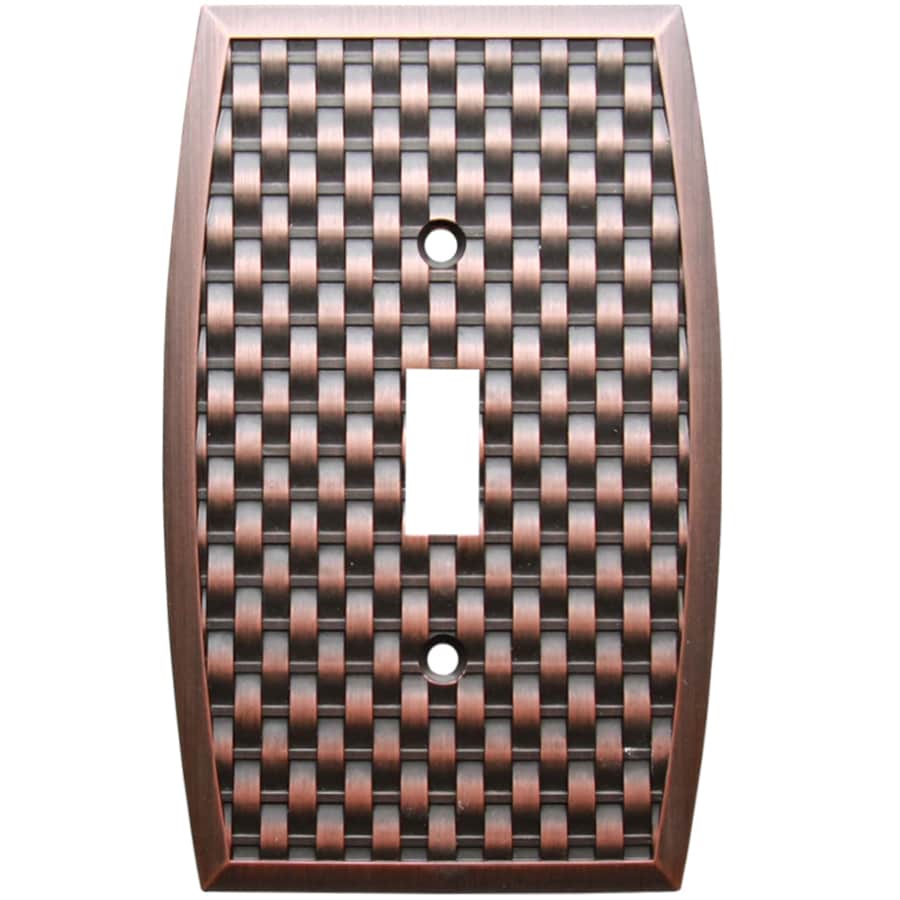 allen + roth 1Gang Dark OilRubbed Bronze Toggle Wall Plate in the
