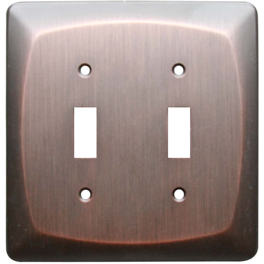 Allen + Roth Dark Oiled Bronze Double Toggle Switch Plate (654880016332)