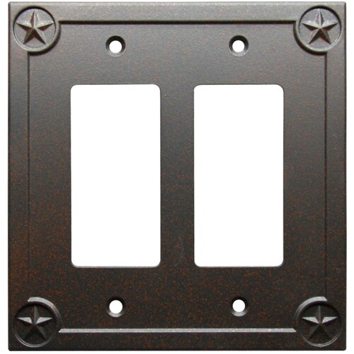 Texas Star 2 Gang Rust Double Decorator Wall Plate