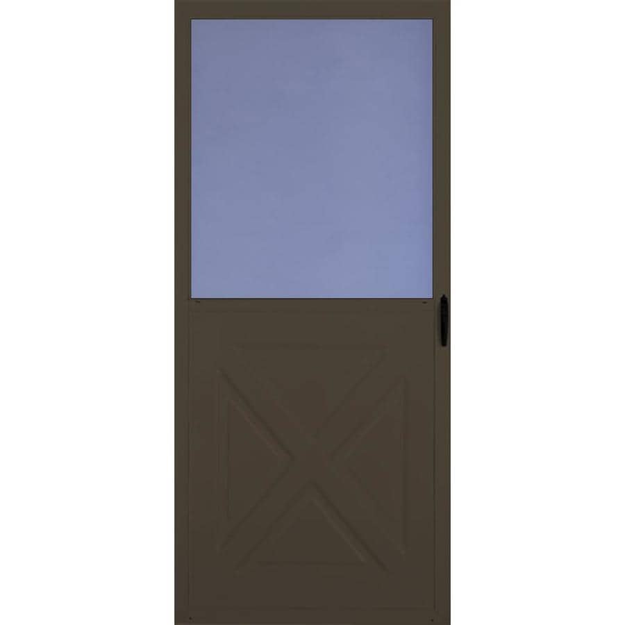 Carlton Brown High View Aluminum Storm Door Common 36 In X 81 In Actual 35 875 In X 80 In