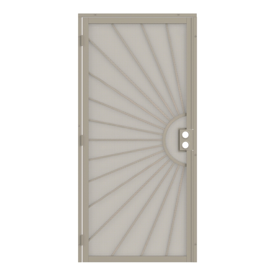 Gatehouse Sunset Almond Steel Surface Mount Single Security Door ...